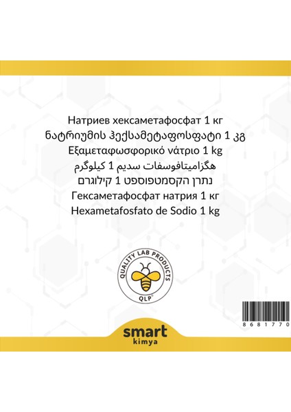 Sodyum Hekzametafosfat 1 kg fiyatları