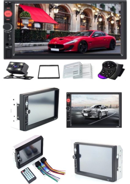 7" Hd Dokunmatik Ekran 2 Dın Araç Multimedya Sistemi modelleri