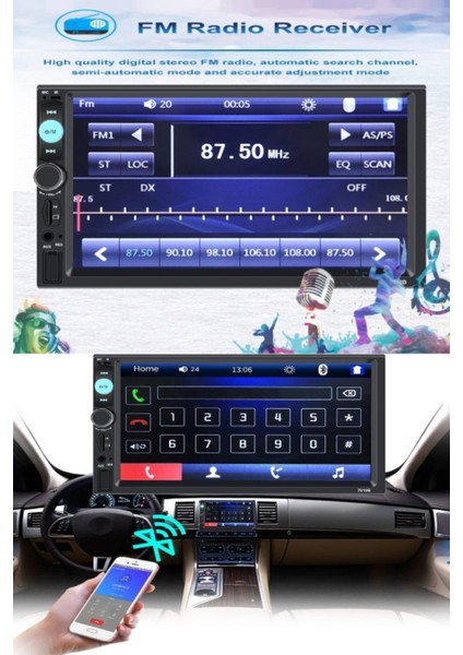 7" Hd Dokunmatik Ekran 2 Dın Araç Multimedya Sistemi indirimleri