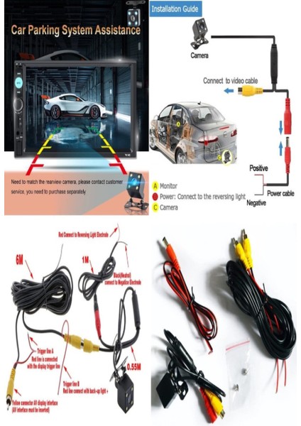 7" Hd Dokunmatik Ekran 2 Dın Araç Multimedya Sistemi