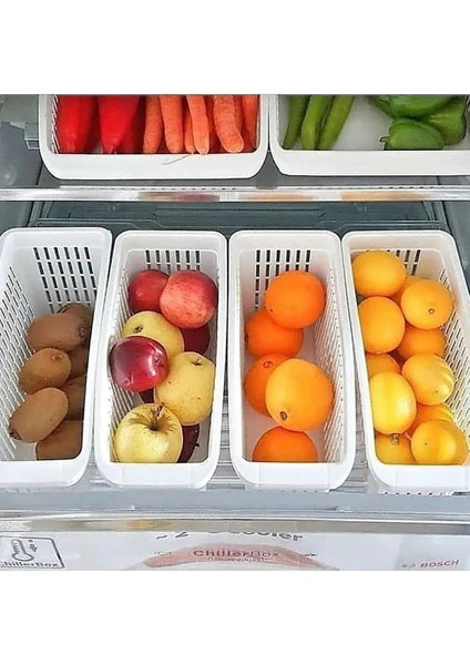 3 Adet Buzdolabı Içi Düzenleyici Sebze Meyve Sepeti Mutfak Banyo Tezgah Altı Üstü Organizer