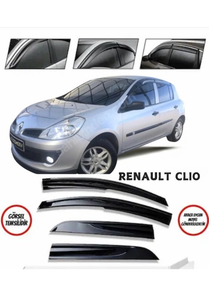 Renault Clio 3 Oto Cam Rüzgarlığı 4 Lü Takım