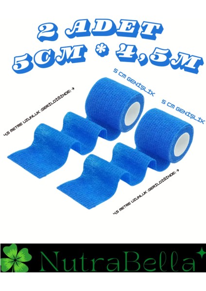 Su Gecirmez 5cm*4.5m Spor Sabitleme Parmak Bilek Bacak Bandaj Kendinden Yapışkanlı 2 Adet