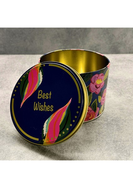Best Wishes Seri Dekoratif Metal Happy Birthday Saklama Kutusu Lacivert fırsatları