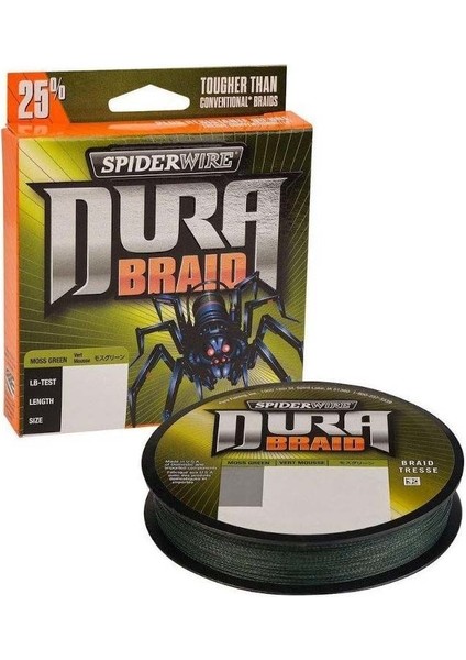 Spiderwire Dura Braid 0.15 mm 275 M Ip Misina Moss Green 13KG Çeker