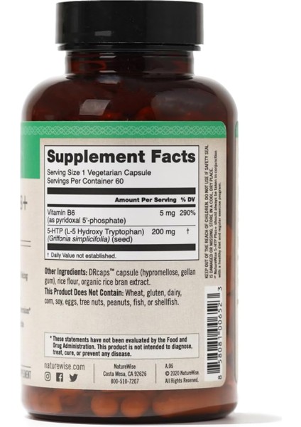 5-Htp Plus+ 200 Mg, 60 Vejetaryen Kapsül