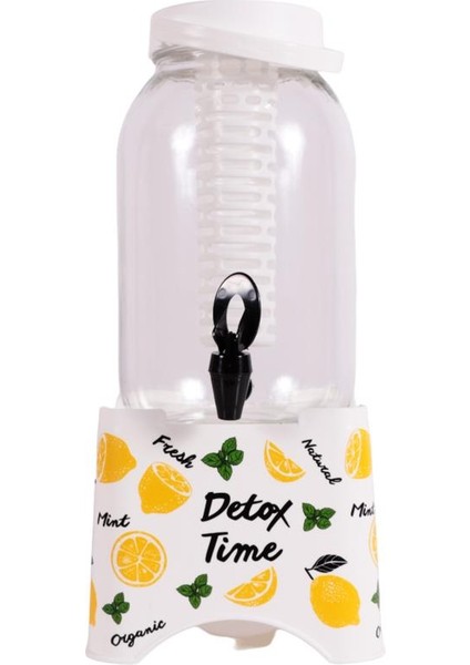 137705-702 Desenli Musluklu Kavanoz-Tm Kapak 3 Lt