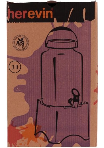 137705-702 Desenli Musluklu Kavanoz-Tm Kapak 3 Lt indirimleri