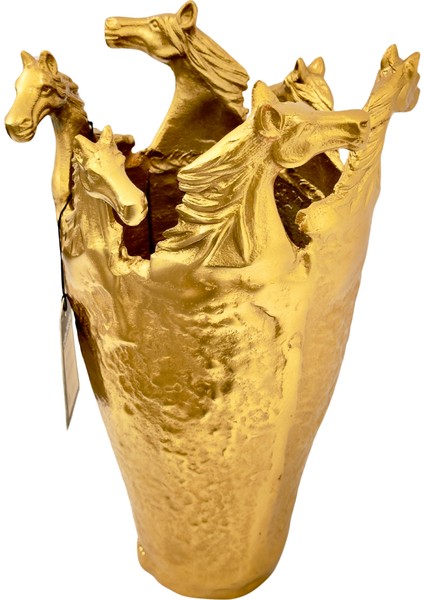 Döküm Gold Atlı Vazo fiyatları