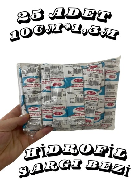 Hidrofil Sargı Bezi 10CM x 150CM -25 Adet
