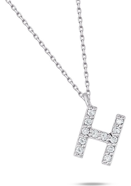 I'm Diamond H Harfi Pırlanta Kolye