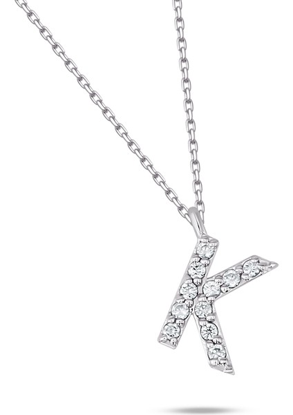 I'm Diamond K Harfi Pırlanta Kolye