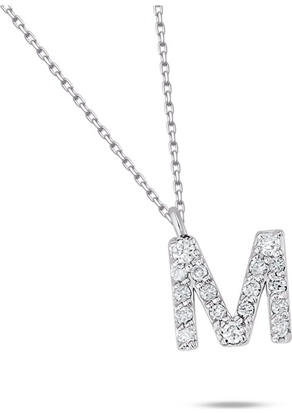 I'm Diamond M Harfi Pırlanta Kolye