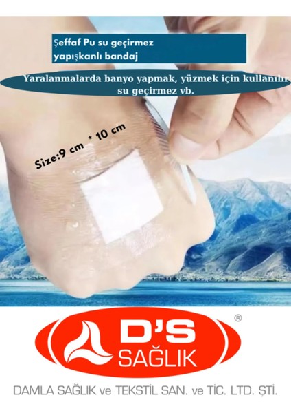 Su Geçirmez Şeffaf Pu Film Pedli Örtü- Deniz,havuz,banyo Örtüleri 9cm * 10 cm (25 Adet) fiyatları