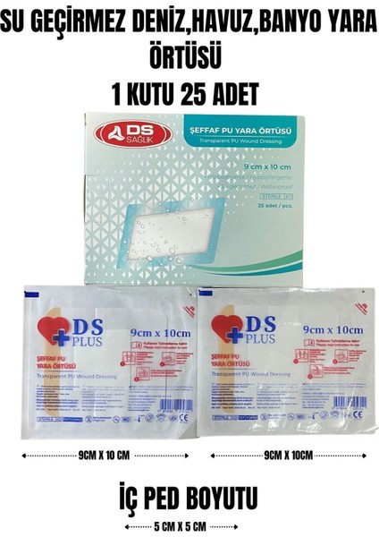 Su Geçirmez Şeffaf Pu Film Pedli Örtü- Deniz,havuz,banyo Örtüleri 9cm * 10 cm (25 Adet) modelleri