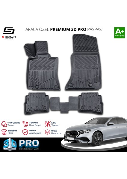 Mercedes E Serisi W214 3D Pro Havuzlu Paspas 2020 Üzeri A+ Kalite