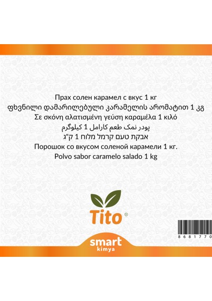 Toz Tuzlu Karamel Aroması 1 kg fiyatları