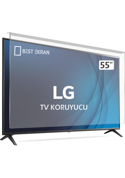 Lg 55UN73006LA Tv Ekran Koruyucu - Lg 55" Inç 139 cm Ekran Kırılmaz Koruyucu