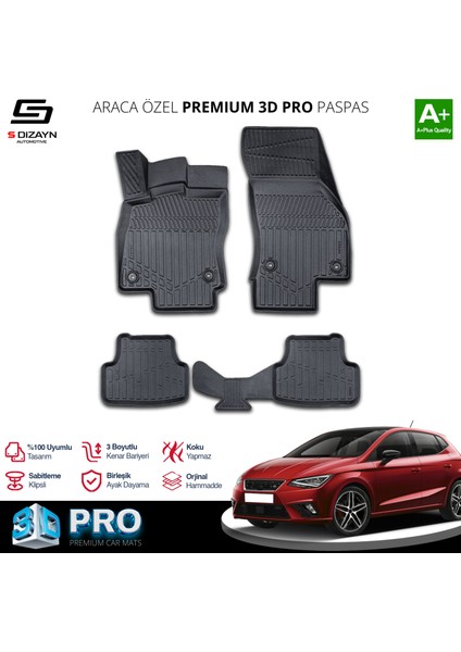Seat Leon 3D Pro Havuzlu Paspas 2012-2020 A+ Kalite
