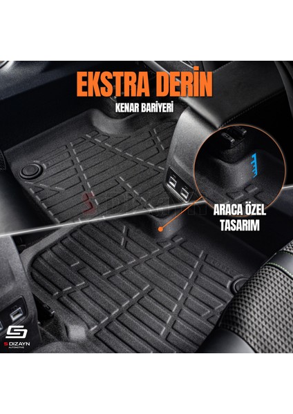 Dacia Duster 4x4 3D Pro Havuzlu Paspas 2018-2022 A+ Kalite