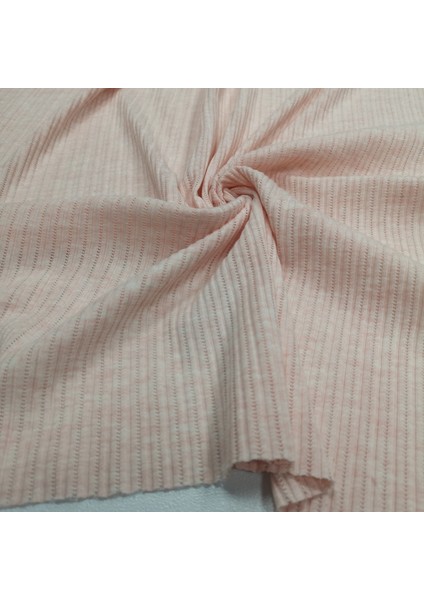 Pamuklu Pointelle Kaşkorse Kumaş | Pembe Melanj