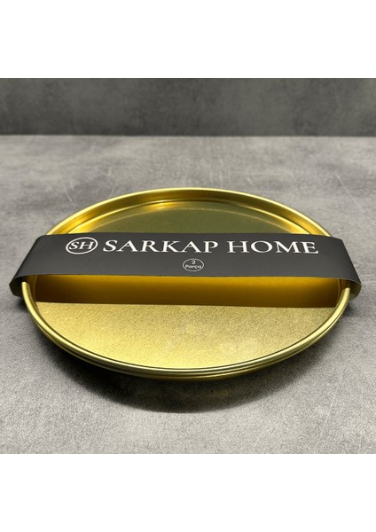 Home 2'li Yuvarlak Sunumluk Tepsi - Gold fiyatları
