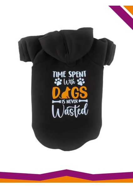 Sweatshirt Köpek Black Dogs Desenli Kapüşonlu Kıyafet