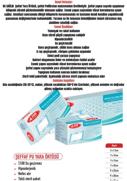Su Geçirmez Şeffaf Pu Film Pedli Örtü- Deniz,havuz,banyo Örtüleri 5cm x 7,5 cm ( 50 Adet ) modelleri