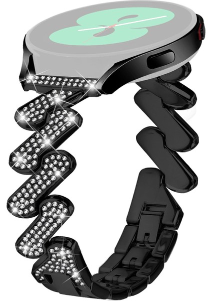 Samsung Galaxy Watch7 44MM / 40MM Alaşım Starp Bling Rhinestone Dekor Saat Kordonu (Yurt Dışından)