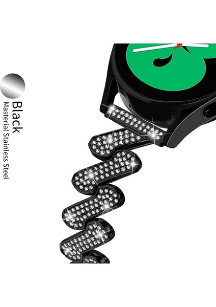 Samsung Galaxy Watch7 44MM / 40MM Alaşım Starp Bling Rhinestone Dekor Saat Kordonu (Yurt Dışından) indirimleri