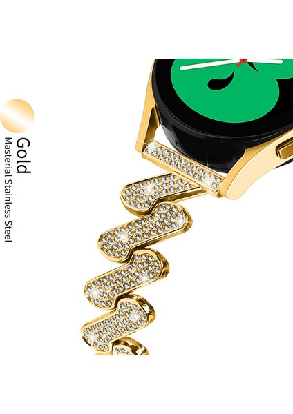 Samsung Galaxy Watch7 44MM / 40MM Alaşım Starp Bling Rhinestone Dekor Saat Kordonu (Yurt Dışından) indirimleri