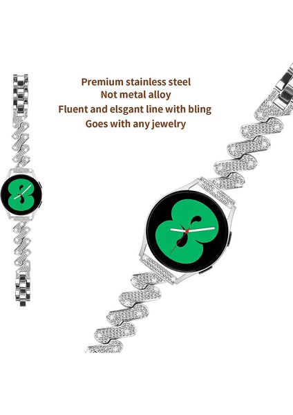 Samsung Galaxy Watch7 44MM / 40MM Alaşım Starp Bling Rhinestone Dekor Saat Kordonu (Yurt Dışından) fırsatları