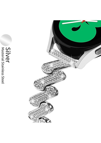 Samsung Galaxy Watch7 44MM / 40MM Alaşım Starp Bling Rhinestone Dekor Saat Kordonu (Yurt Dışından) indirimleri