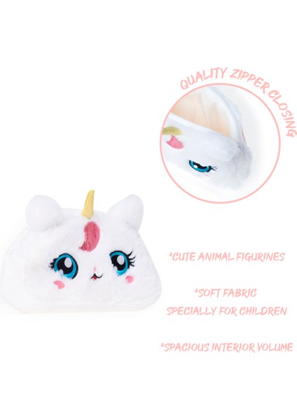 Unicorn Şekilli Pelüş Fermuarlı Yatay Kalem Kutu fiyatları