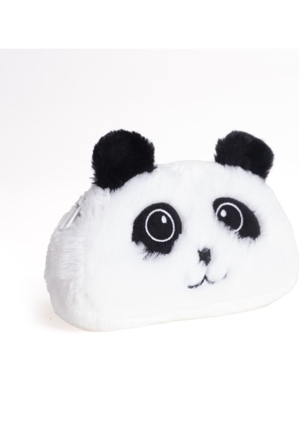 Panda Şekilli Pelüş Fermuarlı Yatay Kalem Kutu