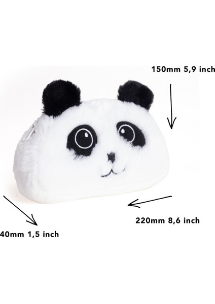 Panda Şekilli Pelüş Fermuarlı Yatay Kalem Kutu fırsatları