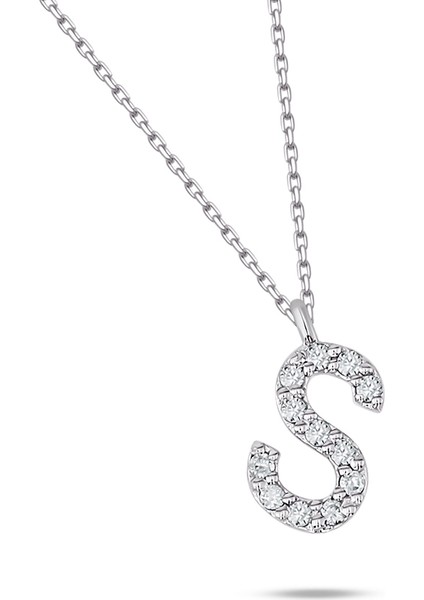 I'm Diamond S Harfi Pırlanta Kolye