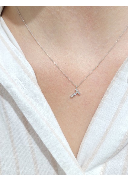 I'm Diamond T Harfi Pırlanta Kolye