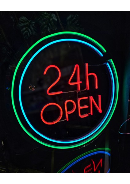 Cizgineon Open Işıklı Neon LED Duvar Dekarasyon