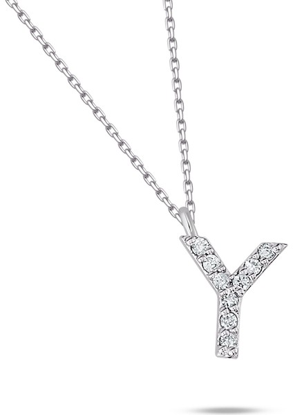 I'm Diamond Y Harfi Pırlanta Kolye