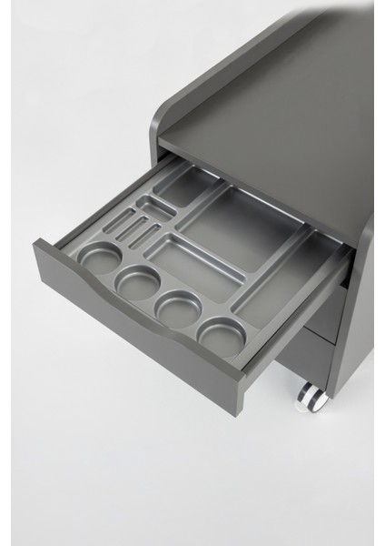 Home Ofis Tekerlekli Keson, Oturum Minderli - Taşıma kap. 100kg, Antrasit/Beyaz - Sirius fırsatları