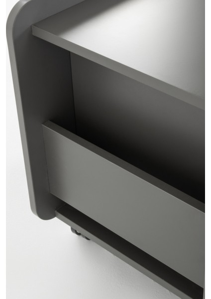 Home Ofis Tekerlekli Keson, Oturum Minderli - Taşıma kap. 100kg, Antrasit/Beyaz - Sirius