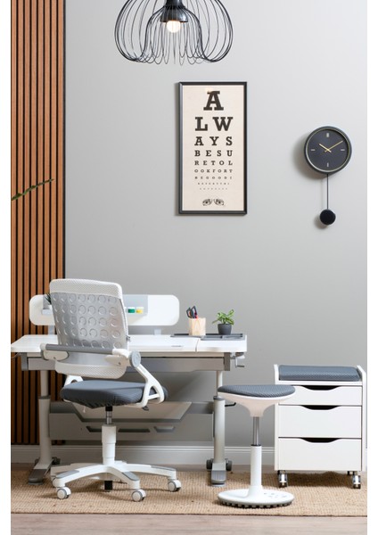 Kurumsal Ofis Tipi Tekerlekli Keson, Çekmeceli Keson - Taşıma kap. 100kg, Ekru/Antrasit - Sirius