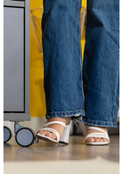 Home Ofis Depolama Ünitesi, Tekerlekli Smart Keson - Taşıma kap. 100kg, Beyaz - Smart indirimleri