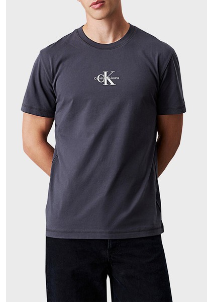 Logolu Pamuk Regular Fit Bisiklet Yaka T Shirt J30J325649BAN Erkek T Shirt J30J325649 Ban