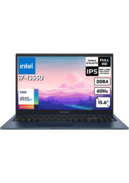 Vivobook 15 I7-1355U 12GB 256 GB SSD 15.6" Fhd Free X1504VA-NJ1499AR2