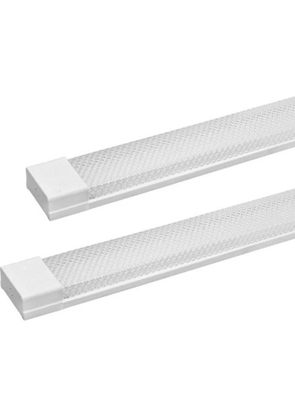 60W 120 cm Kristal Beyaz LED Bant Armatür 6500K (2li Paket) (4767)