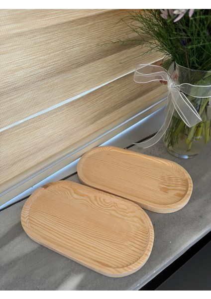 2'Li Oval Bambu Sunumluk