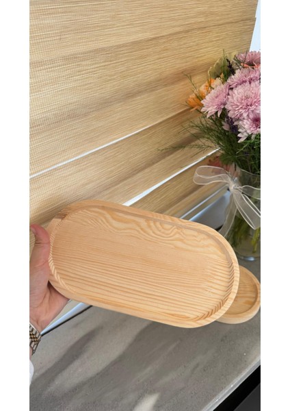 2'Li Oval Bambu Sunumluk