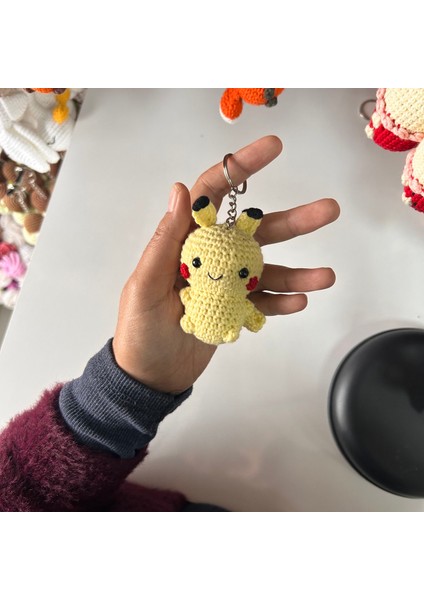 Elişi Pikachu Amigurumi Anahtarlık / Pinterest / Arkadaş Hediye